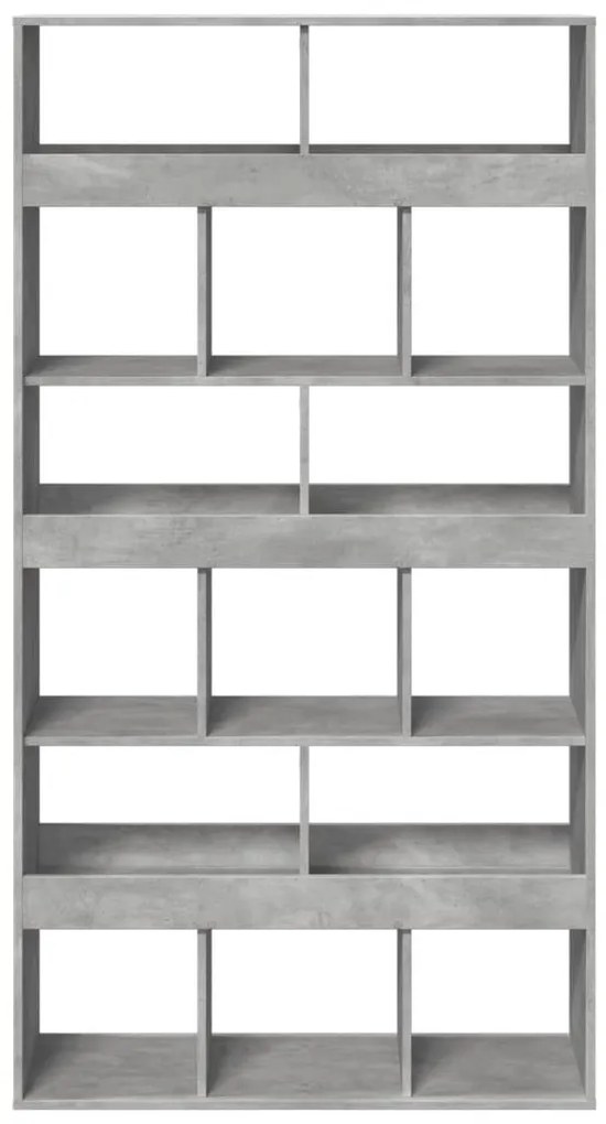 betonszürke szerelt fa térelválasztó 100 x 33 x 187,5 cm