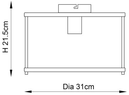 Endon 96150 - HOPTON mennyezeti lámpa 1xE27/10W/230V, fényes króm
