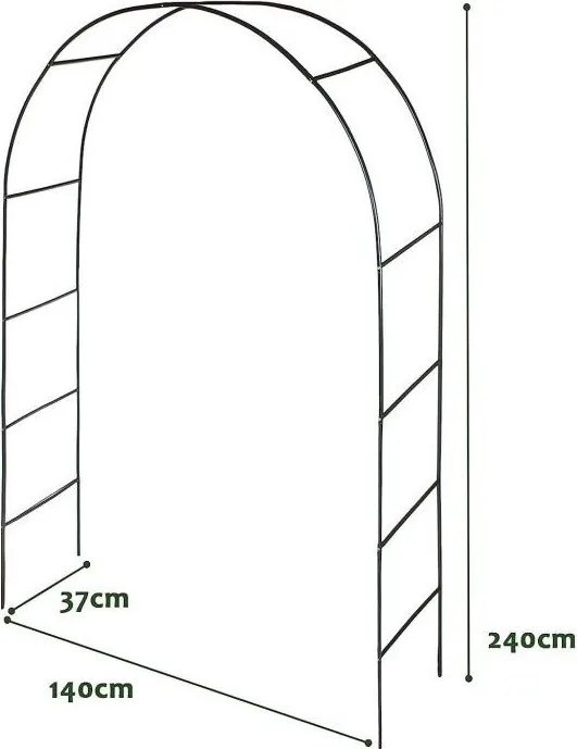 Kerti boltív kúszónövényhez 2 db 240 cm
