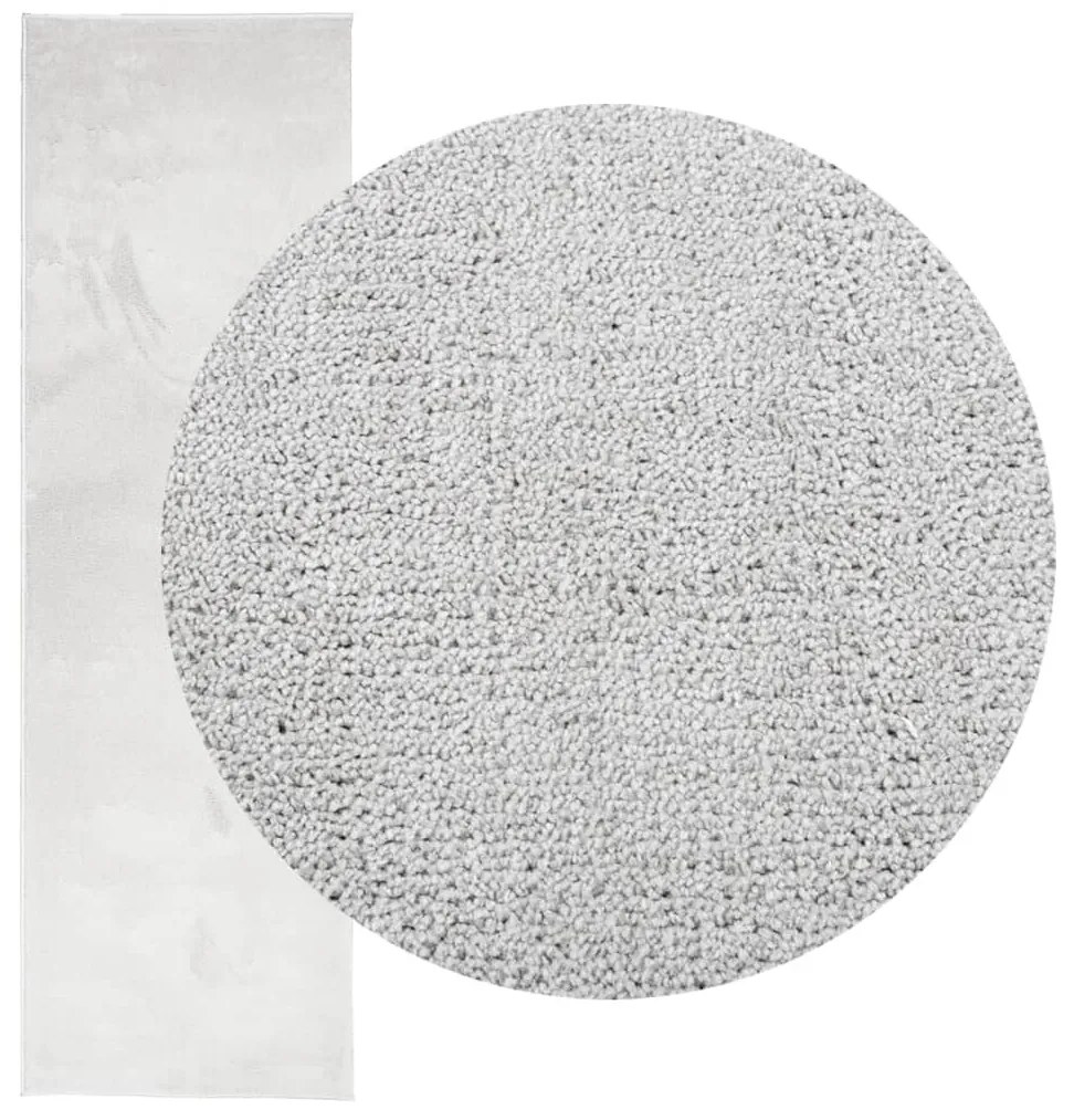 OVIEDO szürke rövid szálú szőnyeg 80 x 250 cm