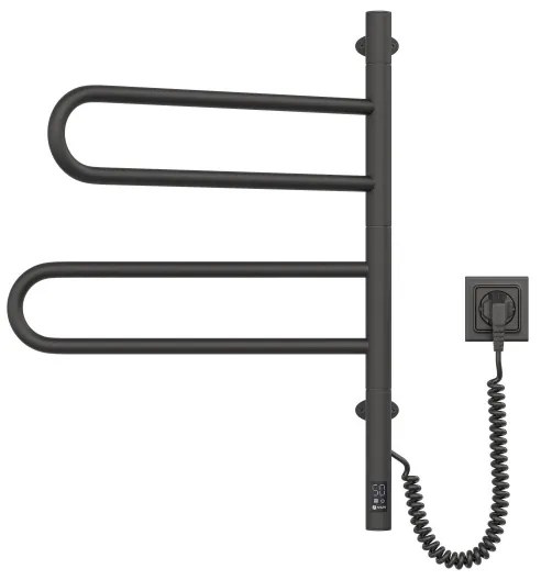 Elektromos forgatható törölközőszárító FOUETTE 128W/230V 64,6 cm IP44 fekete