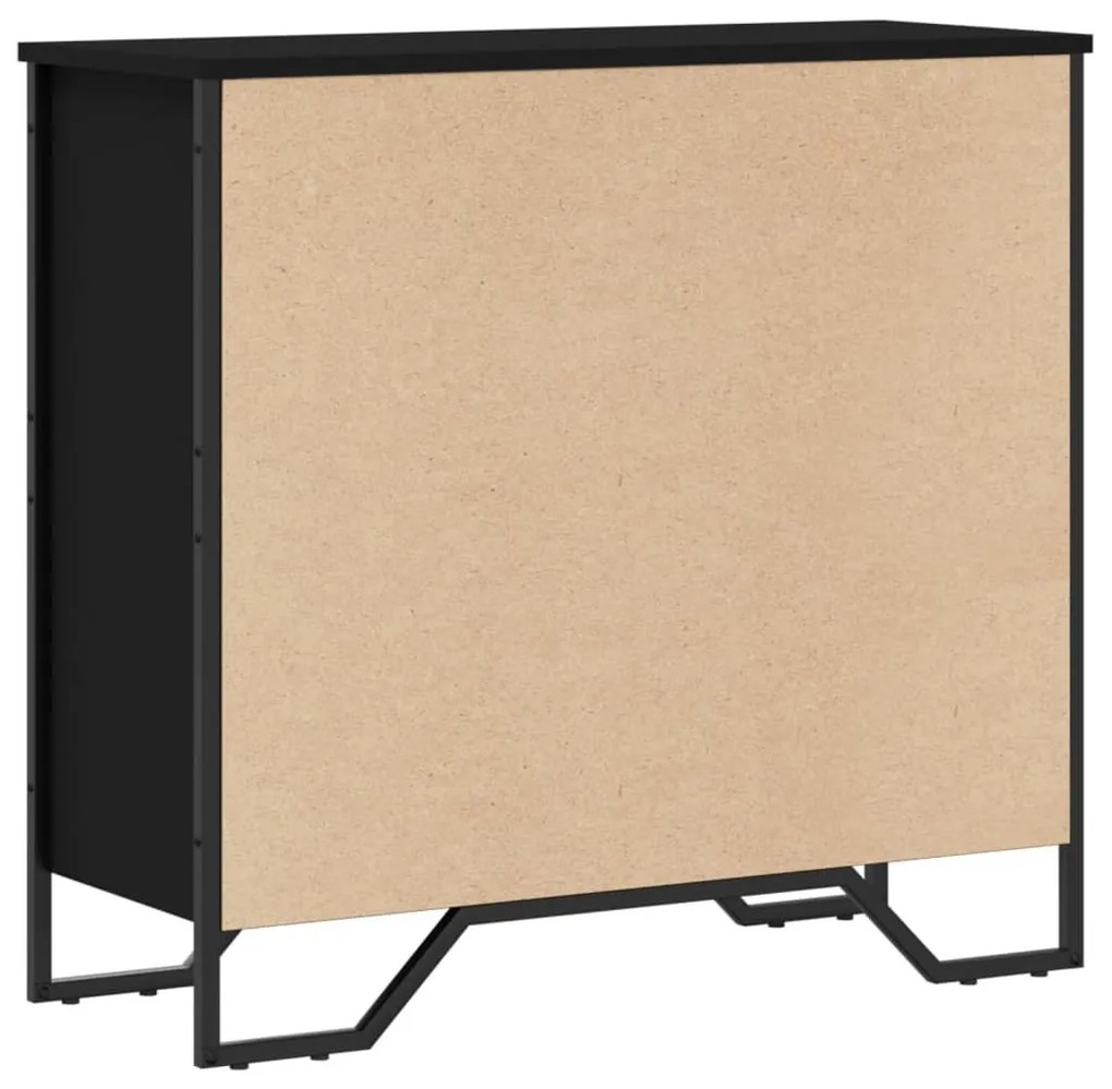 fekete szerelt fa könyvszekrény 80 x 31 x 74,5 cm