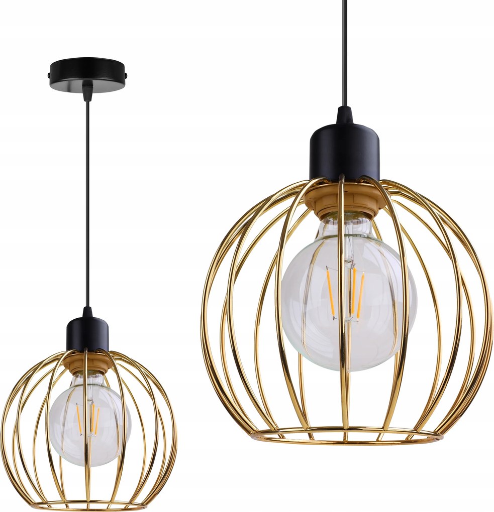 Mennyezeti Lámpa Függő Csillár Egyetlen Arany Loft Gömb Konyhába Nappaliba