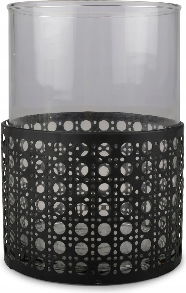 Váza üveg fedéllel 15cm magas