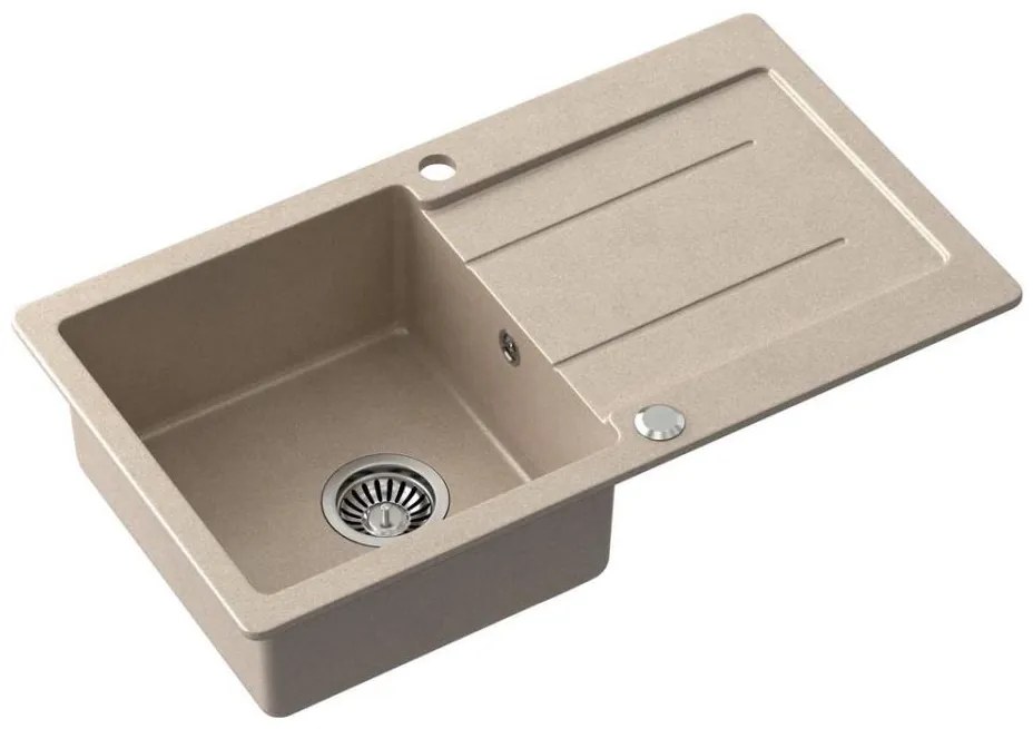 Samona - Konyhai mosogató SAMONA 77x44 cm gránit/bézs