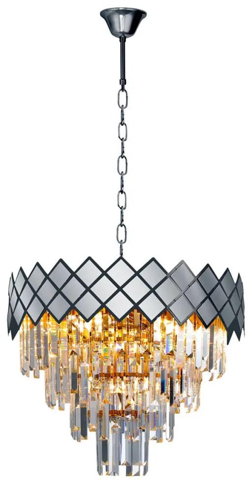 MILAGRO ML8889 CARISMA Kristály Függesztett Lámpa Ezüst E14 IP20