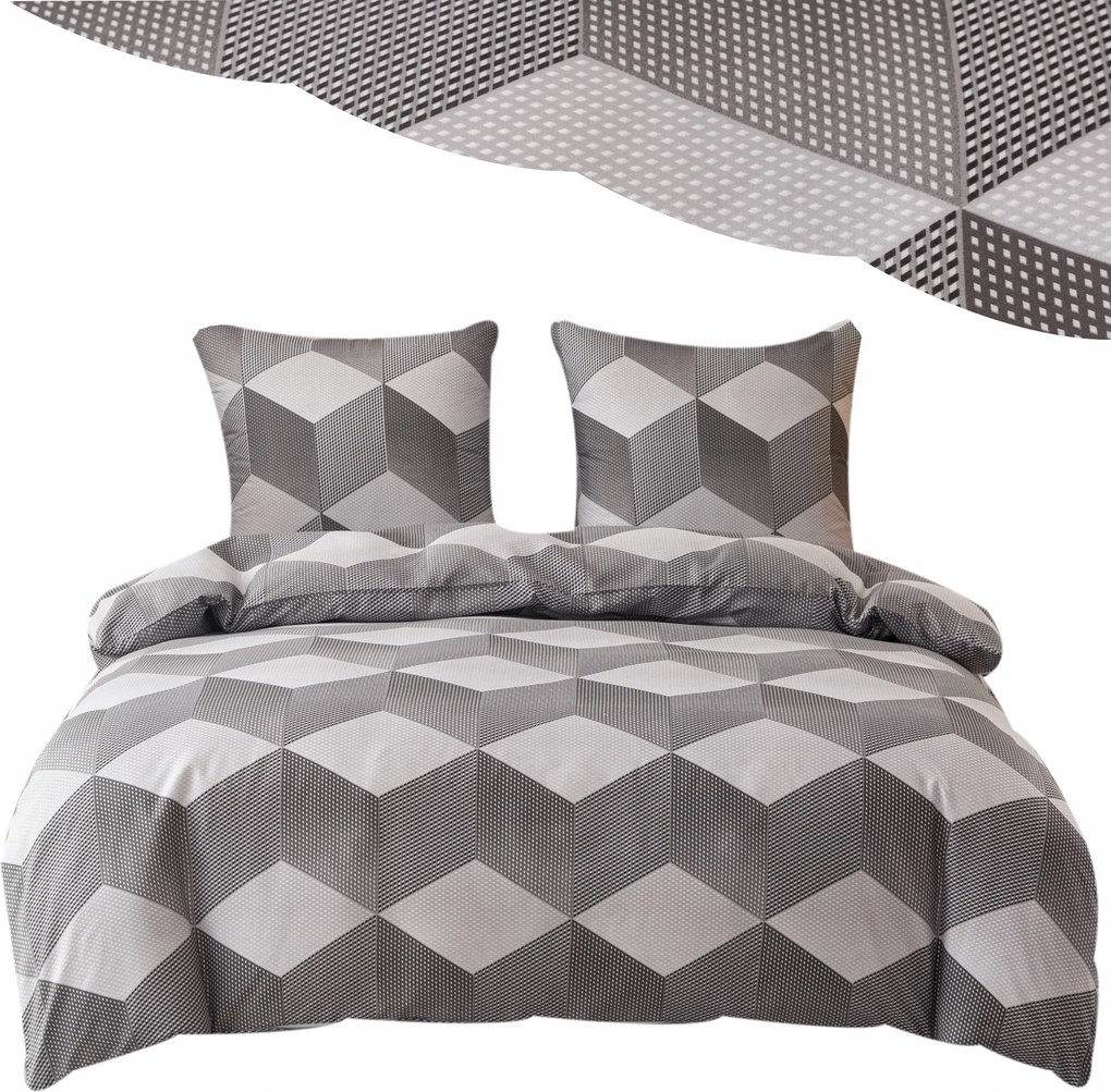 Ágyneműhuzat 160x200 Lepedő szett 4 részes Lepedő Szürke