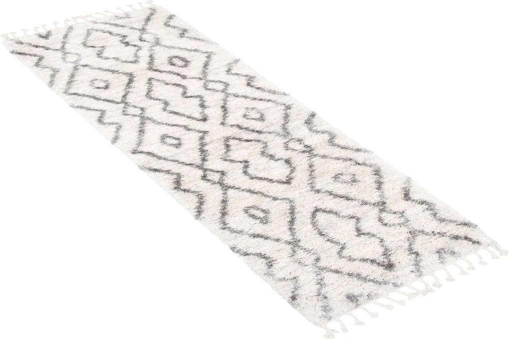 Járdaszőnyeg Shaggy Aztec 70x200 Boho rojtos w14