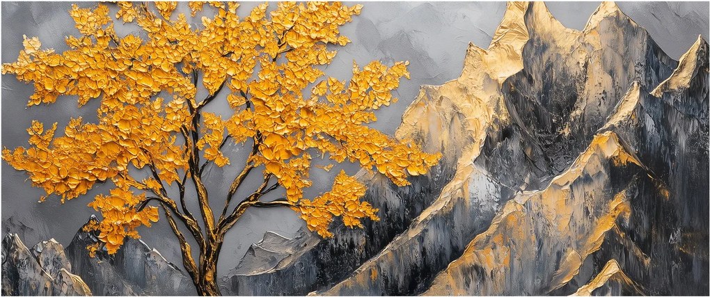 Kép – Arany fa a hegyekben (120x50 cm)