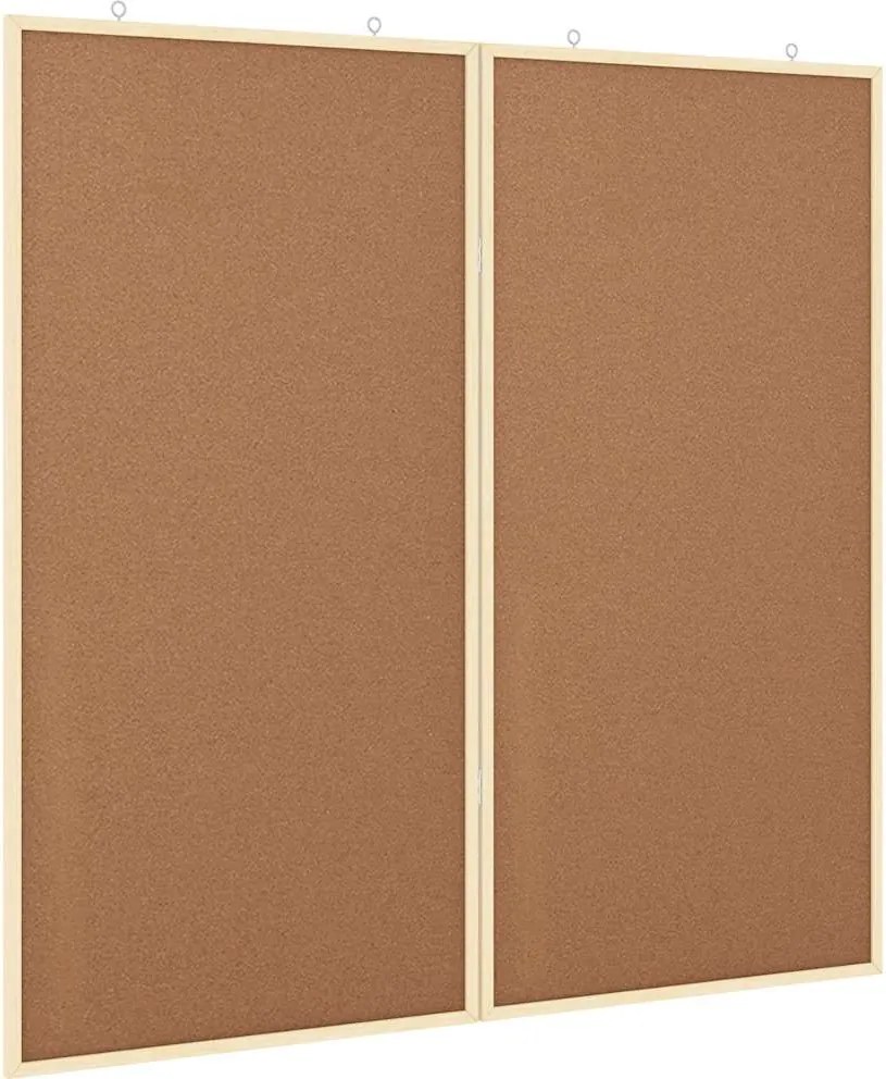 vidaXL Hirdetőtábla Barna 80 x 80 x 1.4 cm Tömör fenyőfa