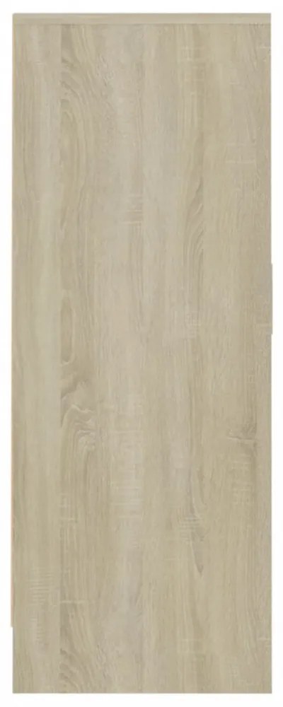 sonoma tölgy színű szerelt fa cipősszekrény 60 x 35 x 92 cm