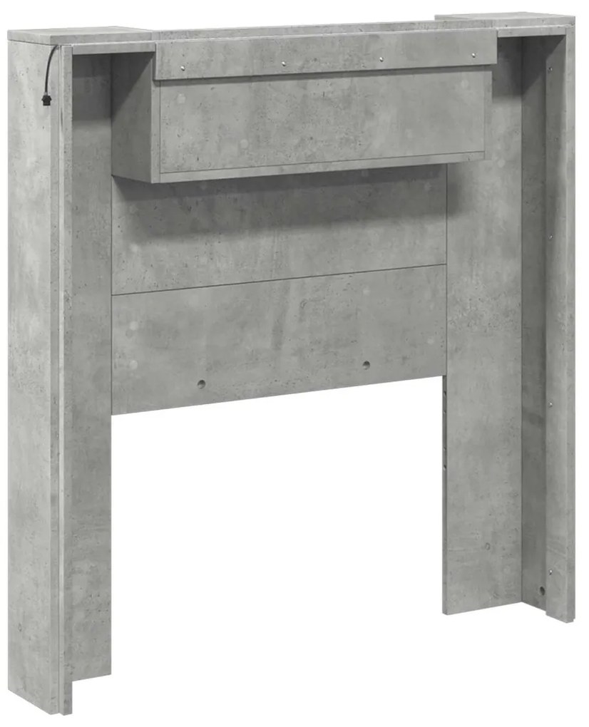 Fejtámla polcokkal Beton Szürke 100 x 16,5 x 103,5 cm Faanyag
