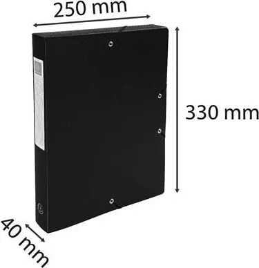 Gumis mappa, PP, A4, 40 mm, EXACOMPTA Opak, fekete (EX59781E)