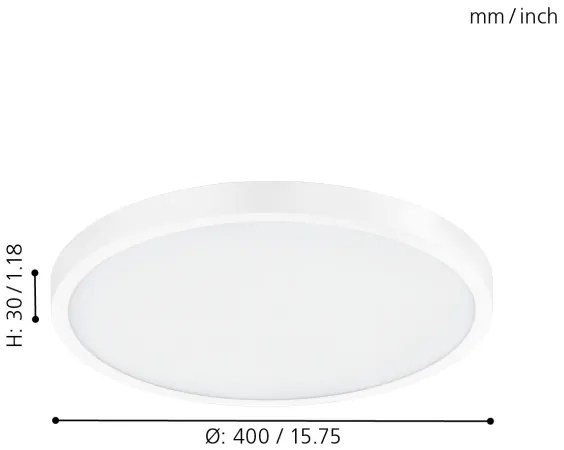 Eglo 97262 - LED mennyezeti lámpa FUEVA 1 1xLED/25W/230V fehér kerek 2500 lm