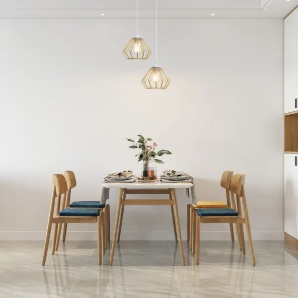 Csillár zsinóron CEED GOLD 2xE27/60W/230V átm. 28 cm fehér/arany