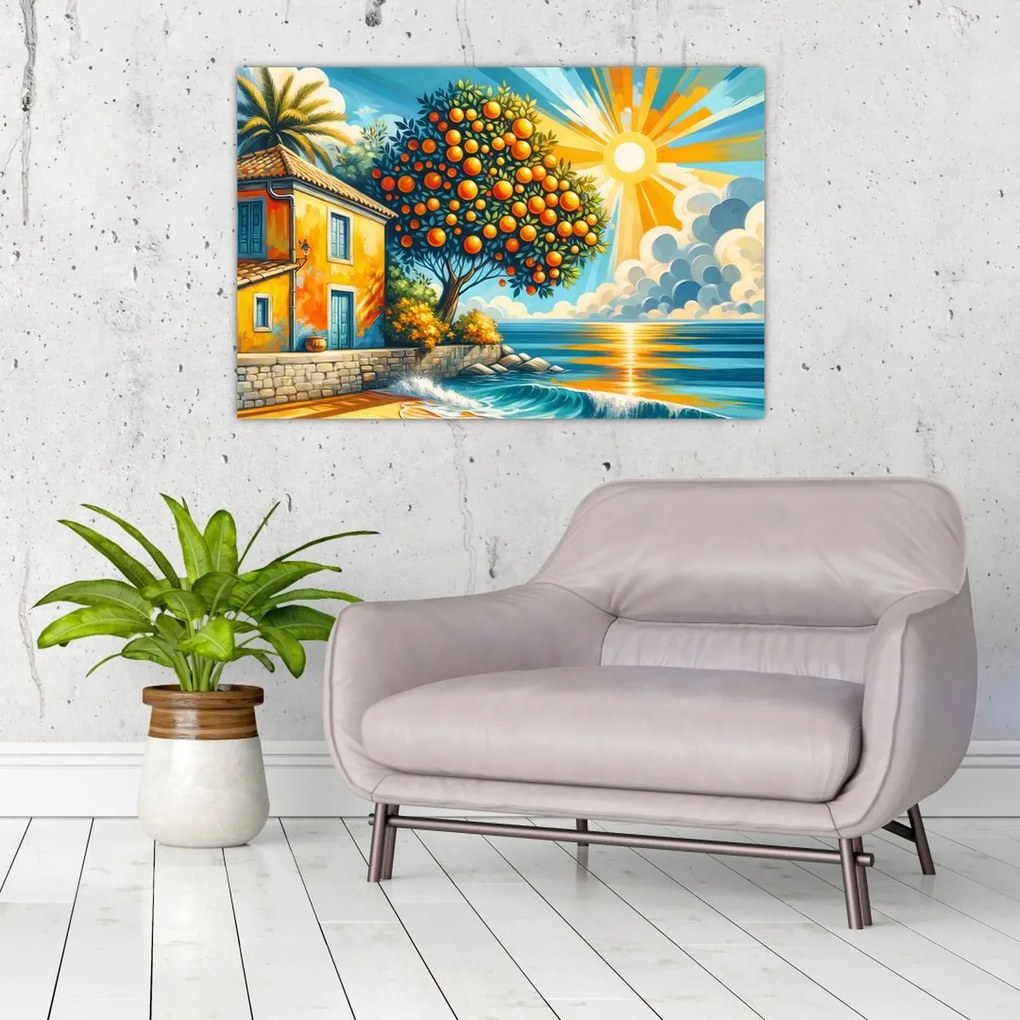Kép - Ház narancsokkal I. (90x60 cm)