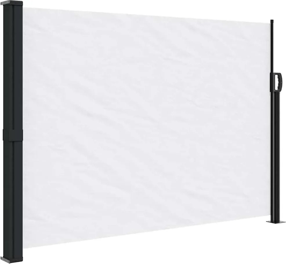 vidaXL fehér behúzható oldalsó napellenző 140 x 600 cm
