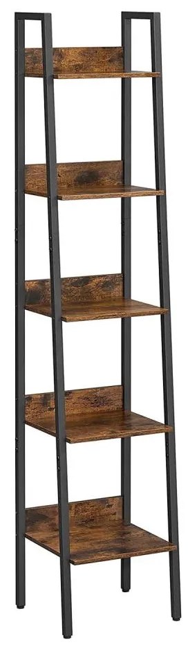 Könyvespolc NAVARO barna/fekete