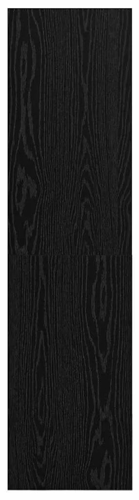Fali TV szekrény Musta tammi 37 x 37 x 142.5 cm Faanyag