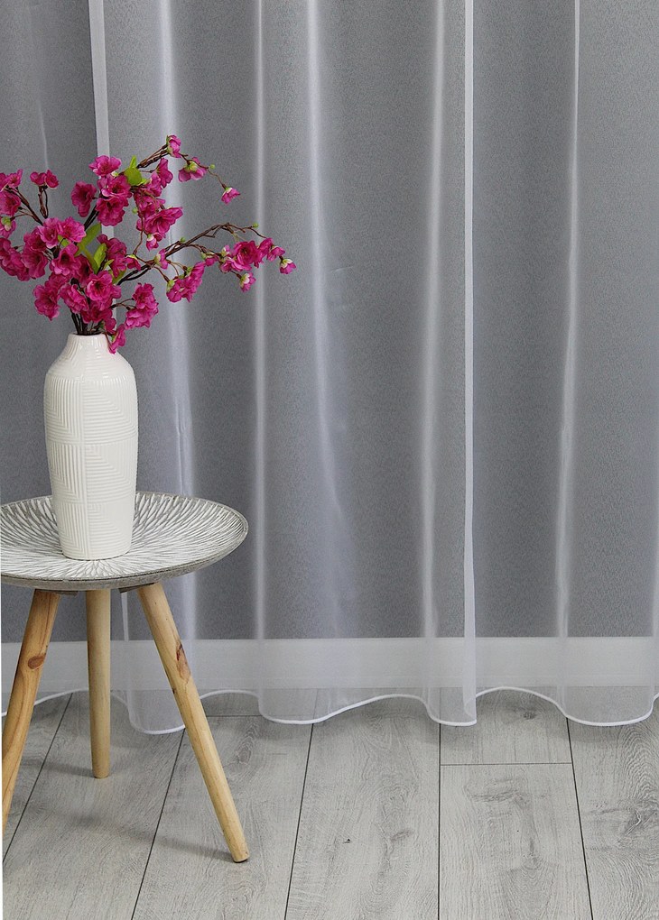 Függöny méterben markizeta fehér 330, súlyozott aljjal