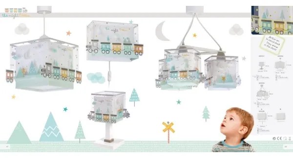 Dalber D-63534 - Gyerek csillár TRAIN 3xE27/60W/230V