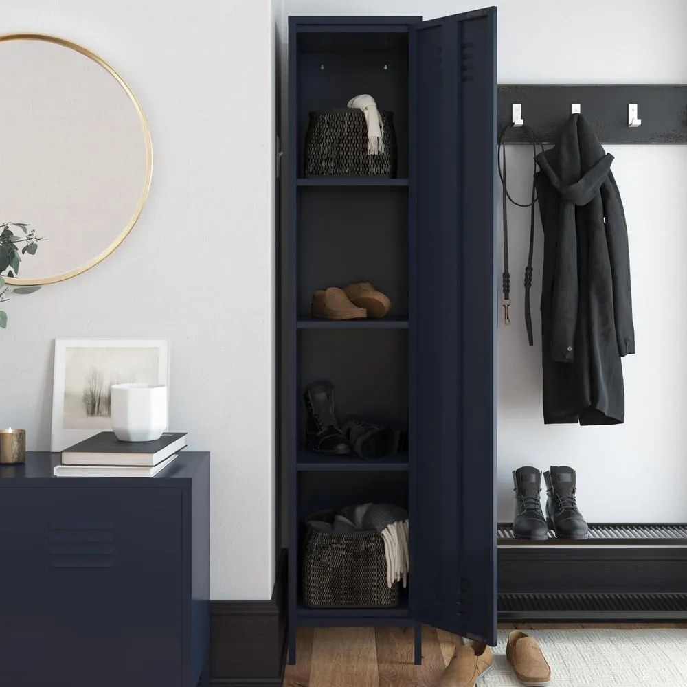 Kék fém szekrény 38x185 cm Bradford - Queer Eye