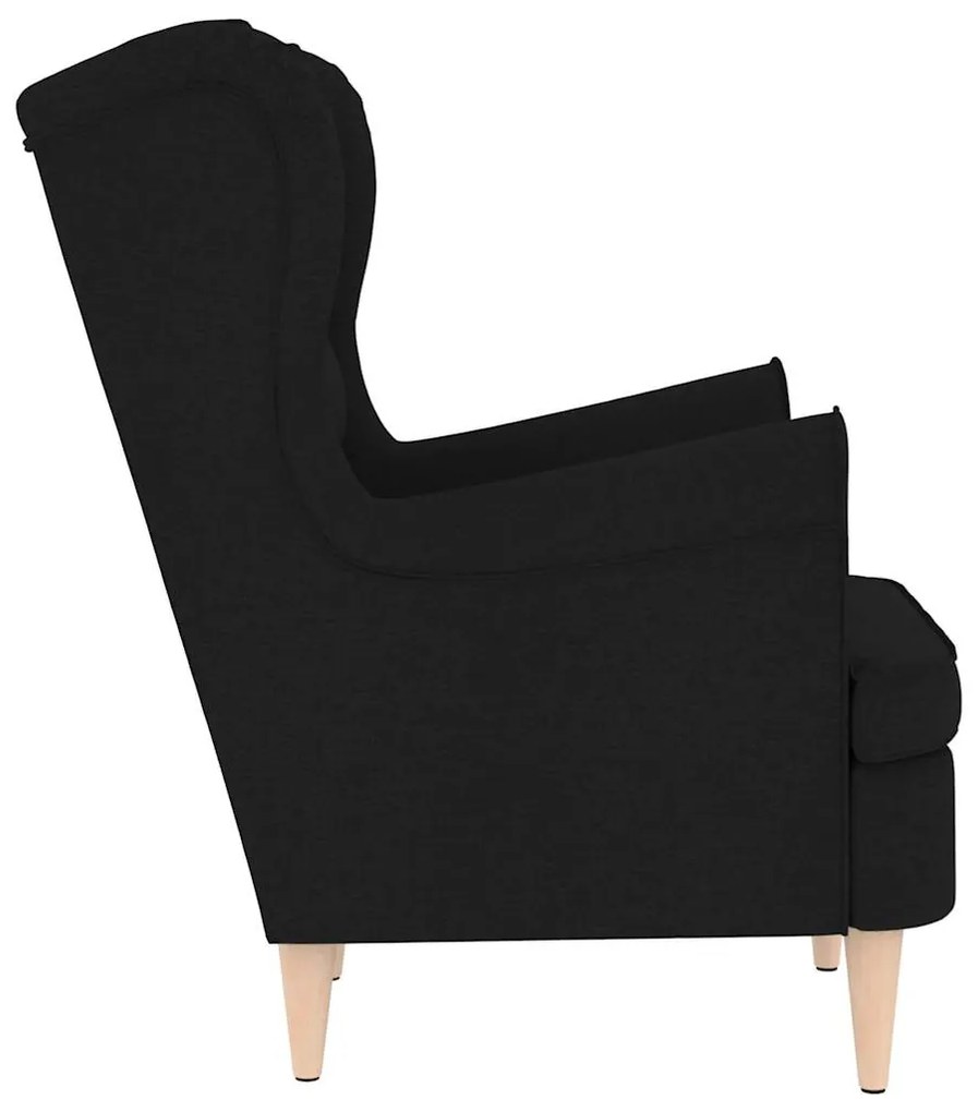 fekete szövetfotel 74 x 84 x 100 cm