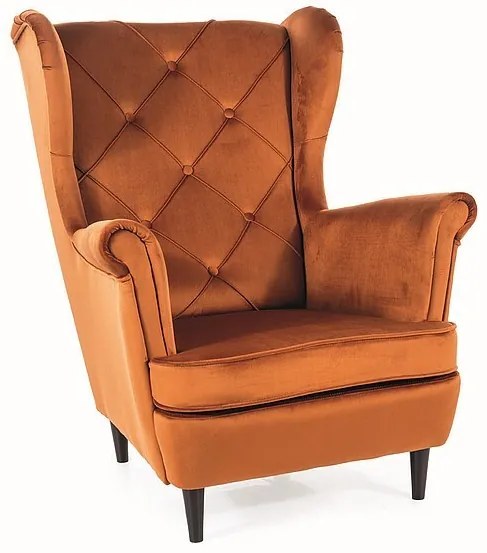 Lady Velvet fotel fahéj