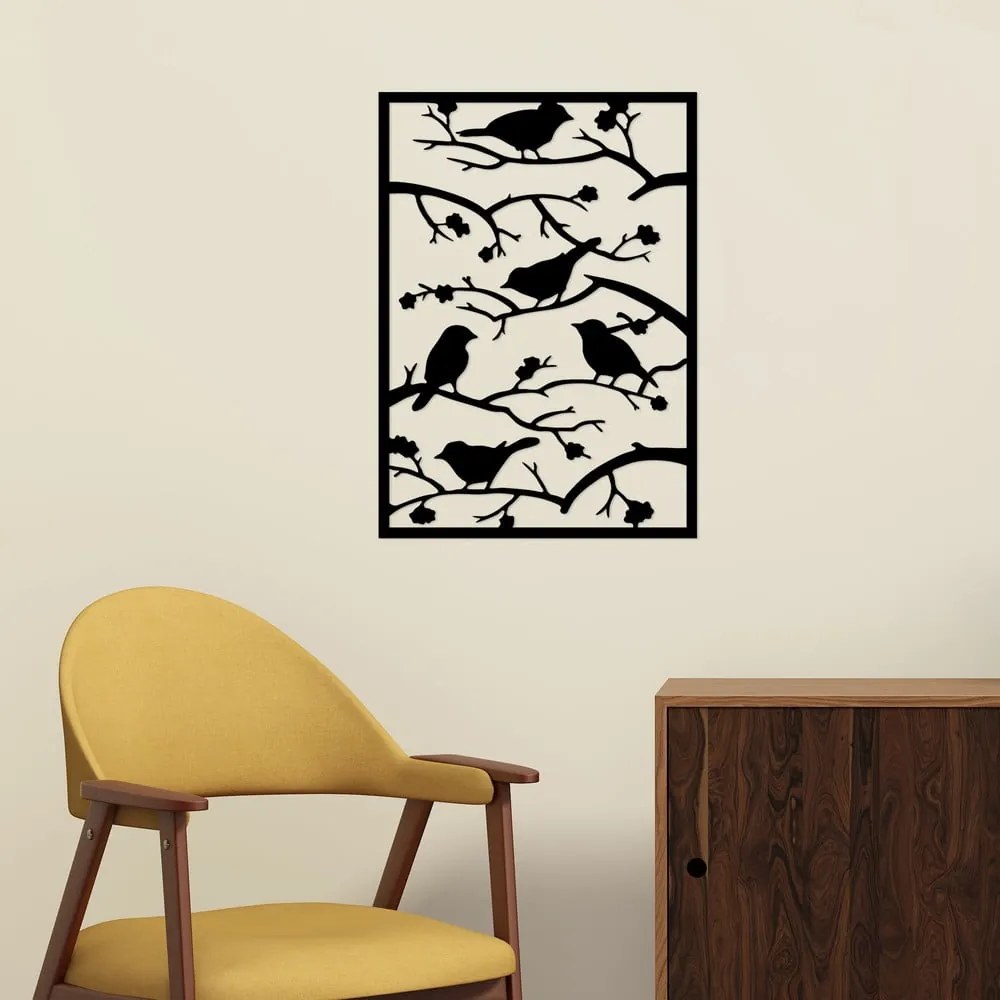 Fém fali dekoráció 47x66 cm Branch & Birds – Wallity