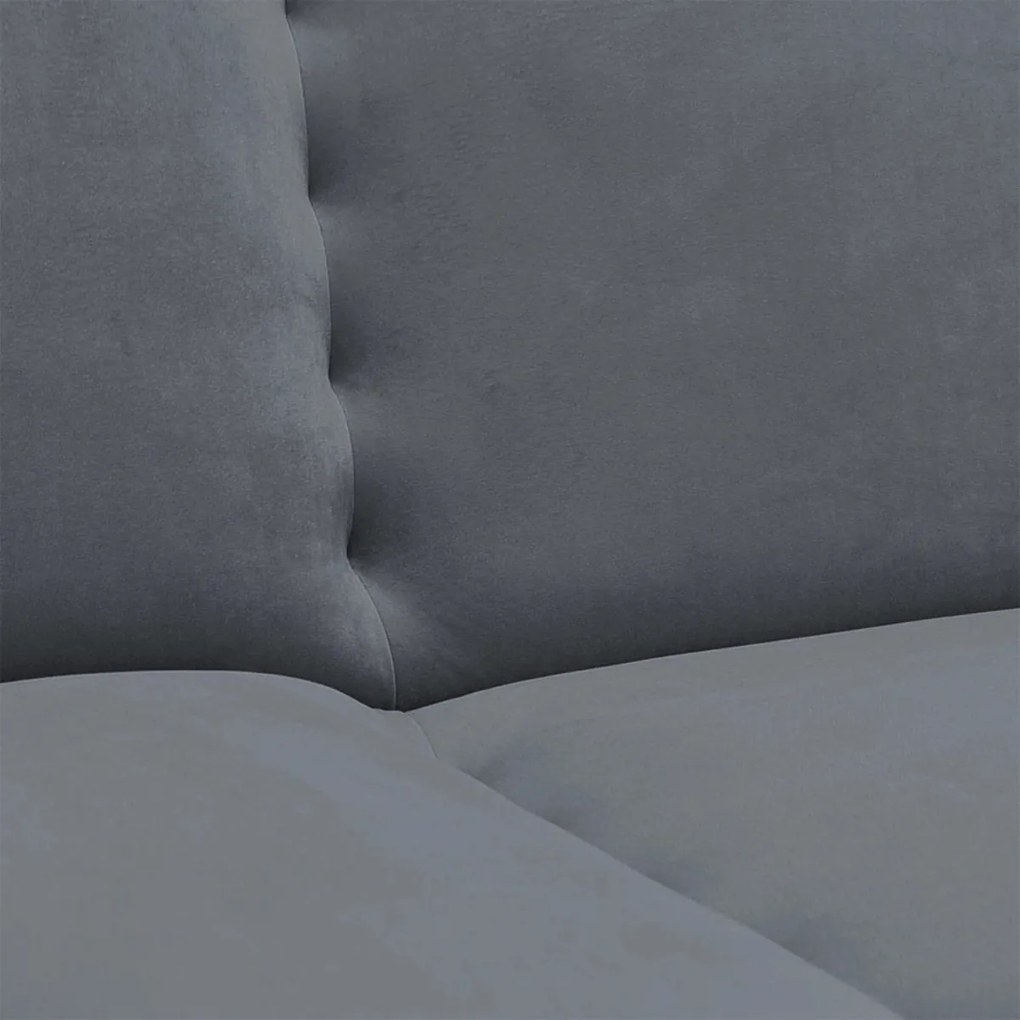 Wersalka Rozkładana PIANO Szara Welurowa