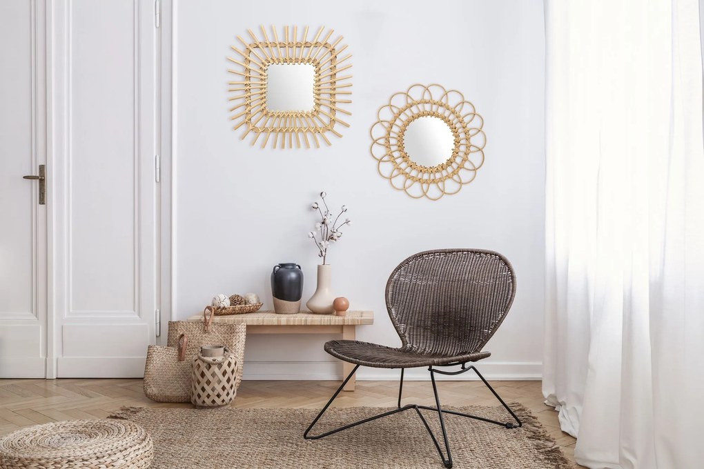 Boho fali tükör 45CM QDJ071