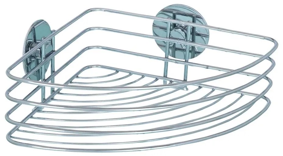 WENKO 18913100-Polc TURBO-LOC RUND acél 26,5x20 cm fényes króm