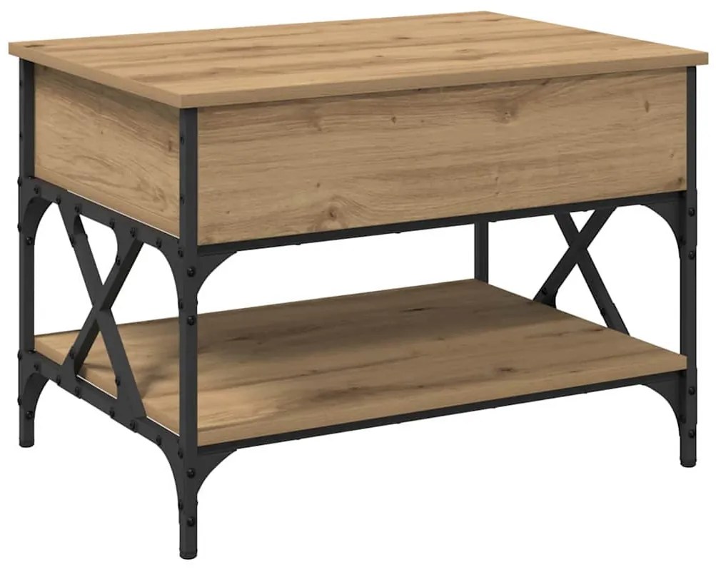 vidaXL Dohányzóasztal Artisan tölgy 70x50x50cm Faanyag