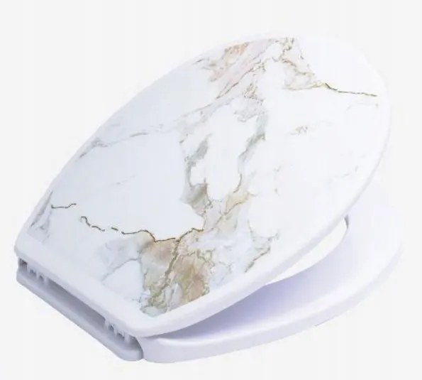 WC-ülőke Bisk Iris fehér, polipropilén nyomtatás