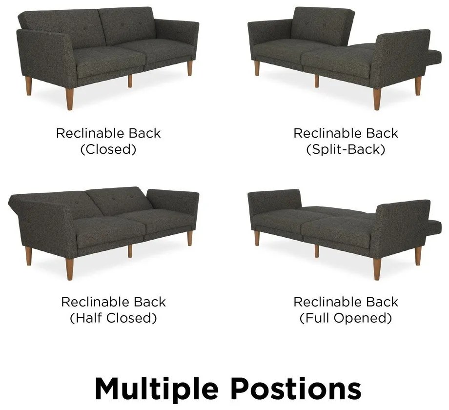 Szürke kinyitható kanapé 205 cm Regal - Novogratz