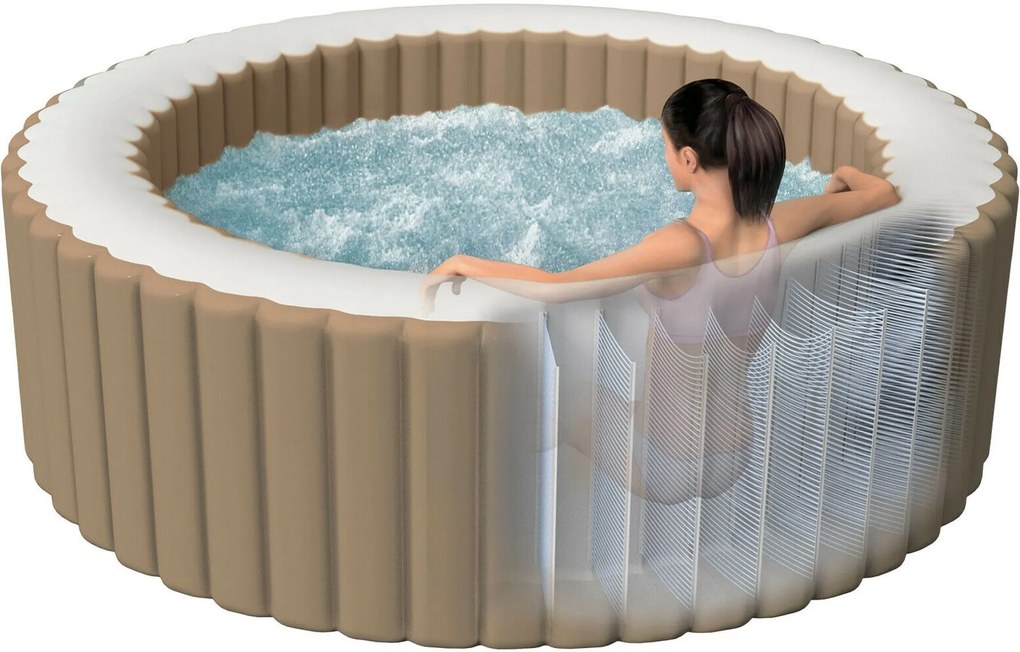 INTEX PureSpa Bubble Massage 216 x 71 cm, 6 személyes jakuzzi / masszázsmedence 28428