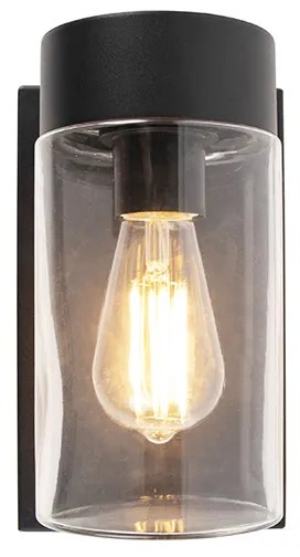 Modern kültéri fali lámpa rozsdamentes acél fekete IP44 - Jarra