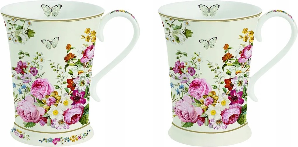 Kávés-teás bögre szett 2 db-os porcelán