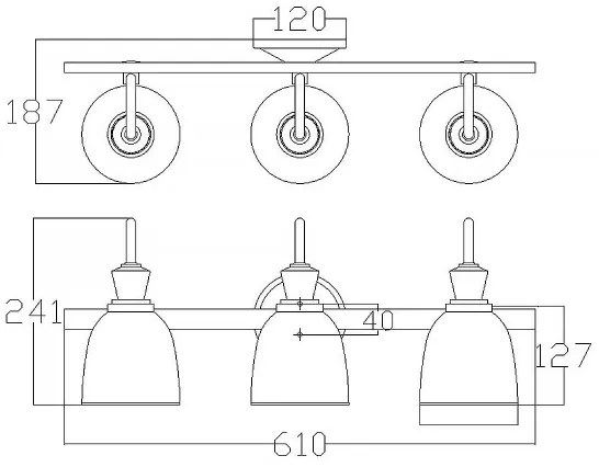 Elstead KL-CORA3-BATH - LED Fürdőszobai fali lámpa CORA 3xG9/3W/230V IP44