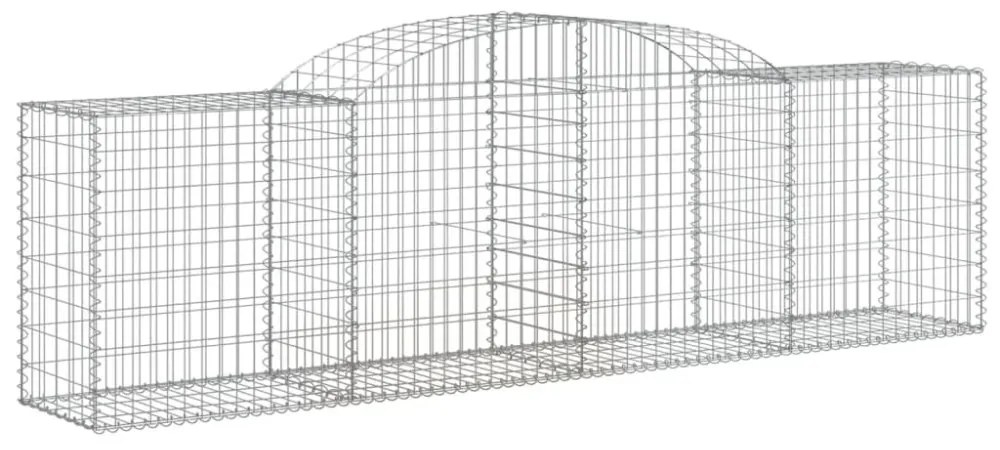 3 db íves horganyzott vas gabion kosár 300x50x80/100 cm