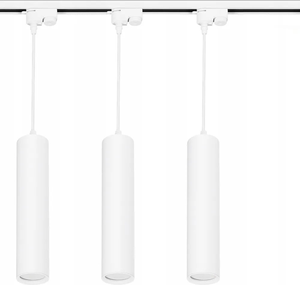 Függő lámpa Sín Csillár Tubus Fém Led GU10 3 x Fehér