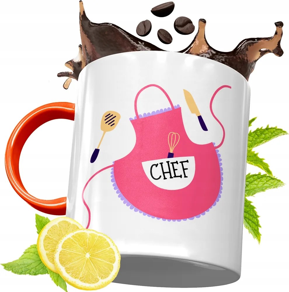 Narancssárga Bögre Szakácsnak Tökéletes Ajándék fényképes nyomtatással