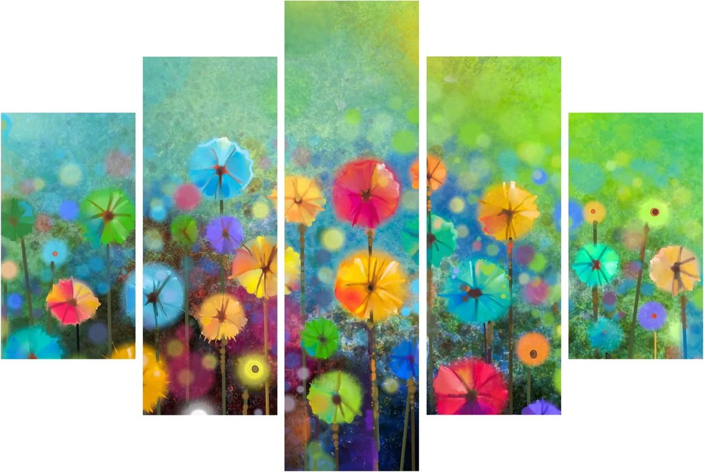 Kép - Absztrakt virágok (150x105 cm)