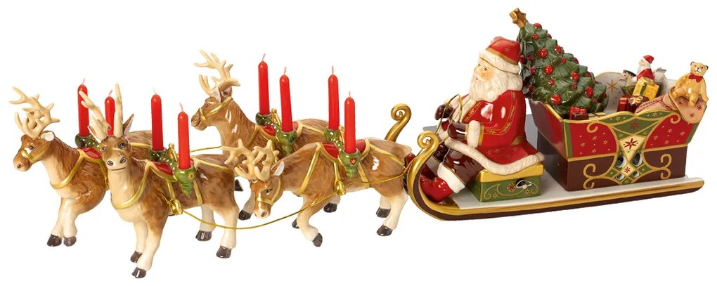 Mikulás szánkóval karácsonyi dísz , Christmas Toys Memory kollekció- Villeroy & Boch