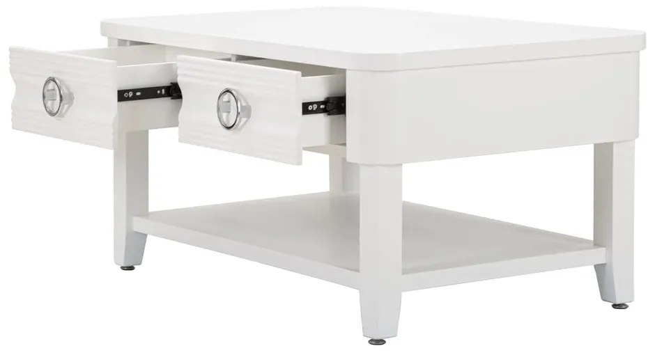 Fehér jegenyefenyő dohányzóasztal 60x90 cm Shine – Mauro Ferretti