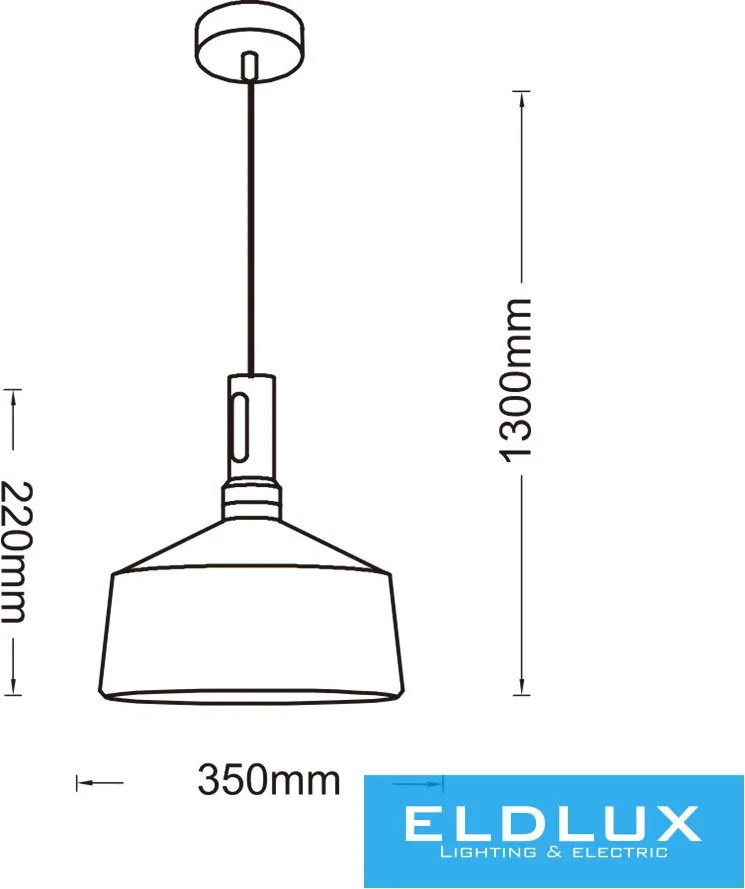 UNIVERSO Függeszték 1xE27 max.60w D350x220x1300mm IP20 fekete/arany 5év