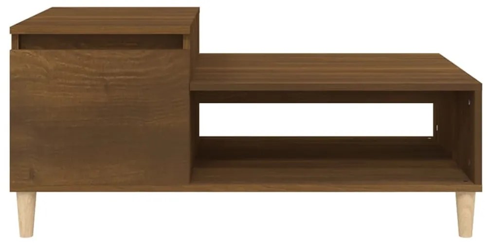 Barna tölgy fatermék dohányzóasztal 100 x 50 x 45 cm