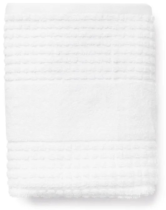 Fehér frottír bio pamut fürdőlepedő 70x140 cm Check – JUNA