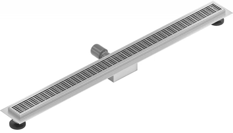 Mexen Flat M33 rozsdamentes acél zuhanytálca 90 cm, rozsdamentes acél, 1033090-15