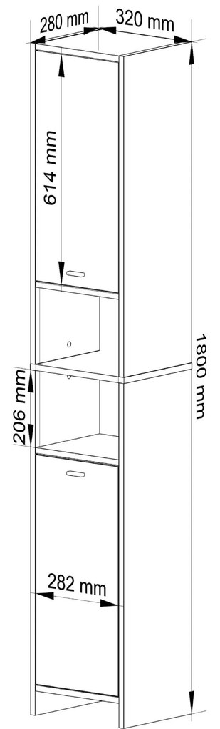 Polc Biologico (artisan tölgy + fehér). 1117568